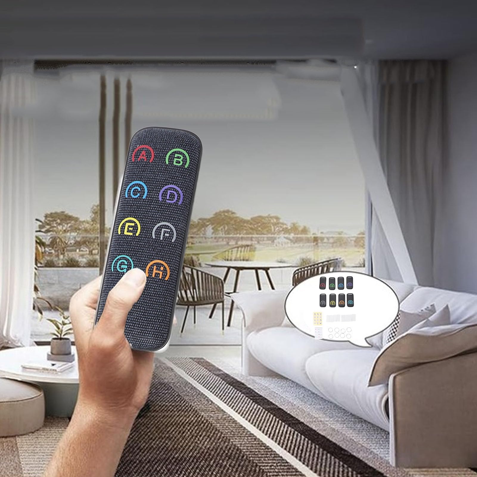Localizzatore chiavi RF senza fili, Localizzatore oggetti smarriti con 1 trasmettitore, 8 ricevitori, suono 80 dB forte per telecomandi, cellulari, portafogli