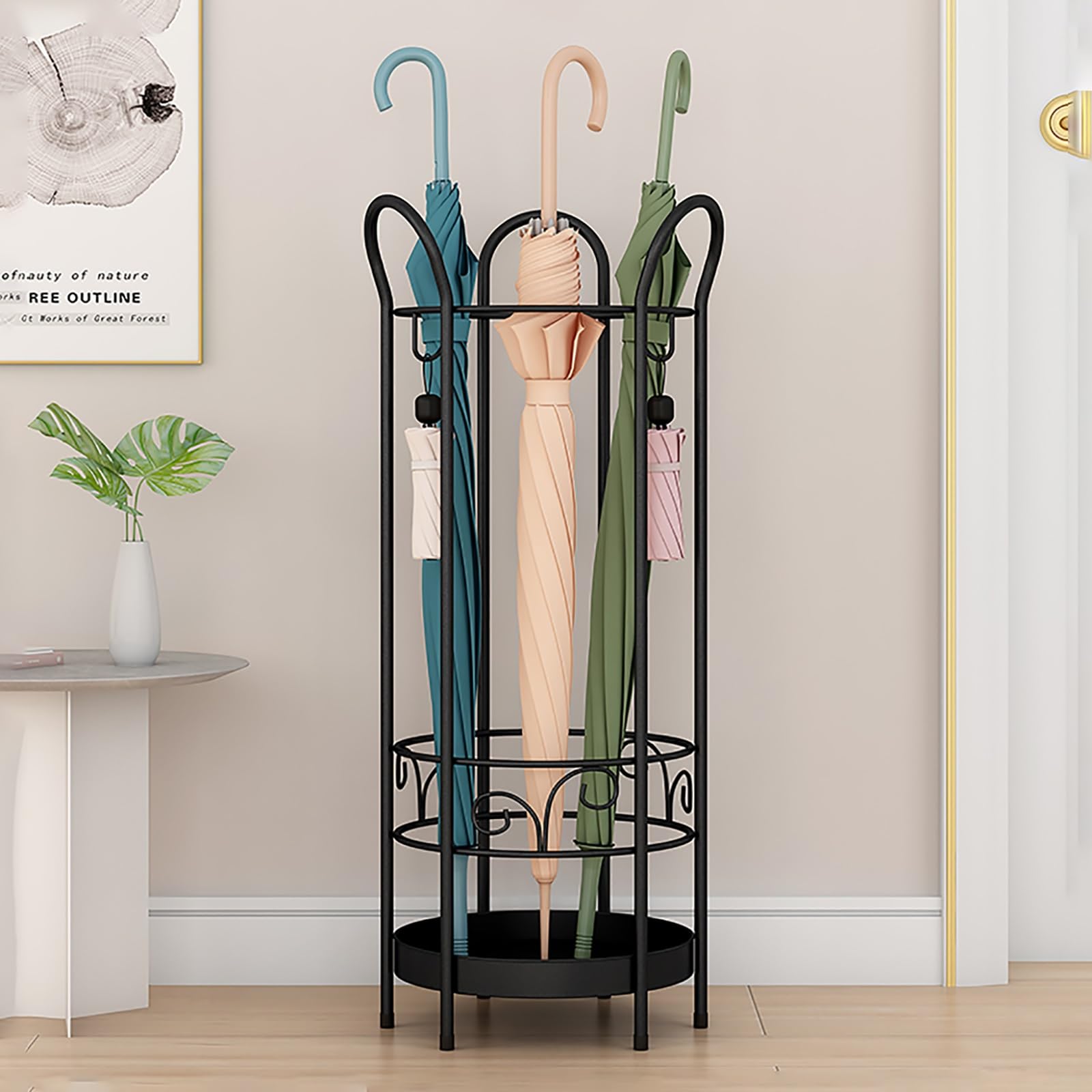 Elegant support noir au design durable et deco pour hall d'hôtel de standing