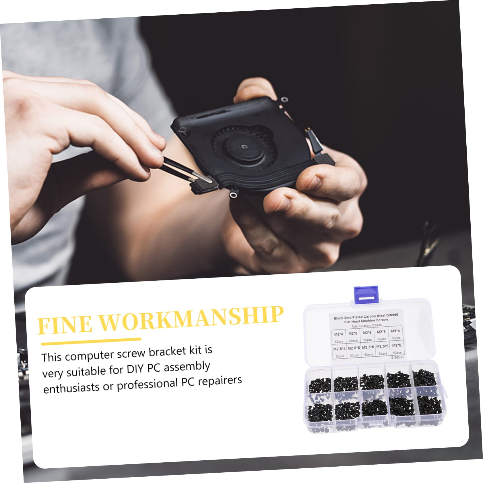 ULTECHNOVO 4sets Viti Svasate Per Computer Assortimento Di Viti Autofilettanti Al Carbonio Per Riparazioni Laptop Design Ordinato e Facile Installazione