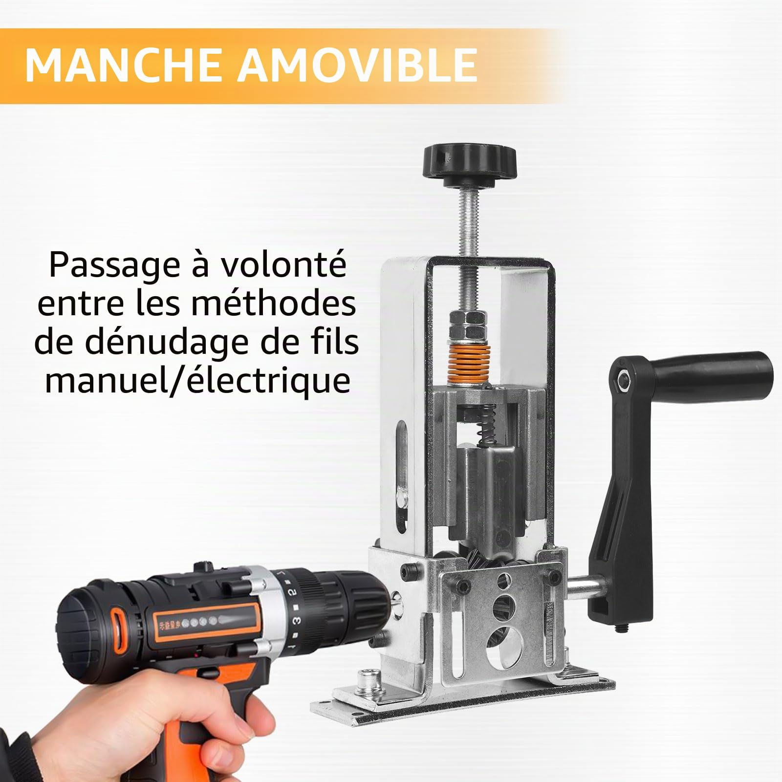 Automatique Denudeur de Cable Electrique, Machine a Denuder le Cuivre, 1-25 mm Machine a Denuder le Cuivre Réglage avec 6 Canaux et 5 Lames, Outil à Dénuder Déchets Câbles pour Recyclage Des Fils
