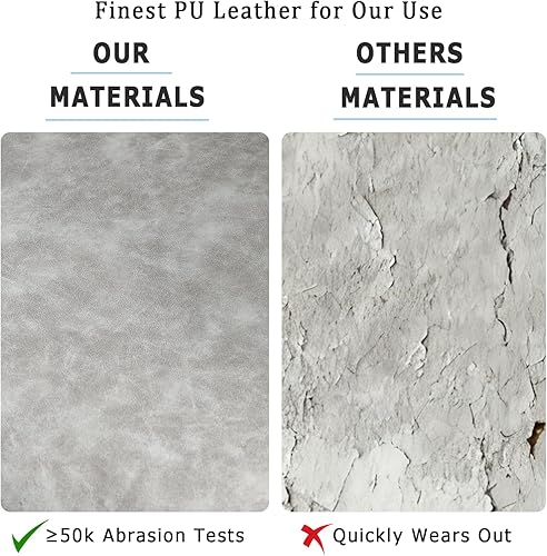 Miniatura 7 de Juego de 6 sillas de comedor de color gris jaspeado claro, sillas de comedor modernas con asiento acolchado y patas de metal resistentes, silla de