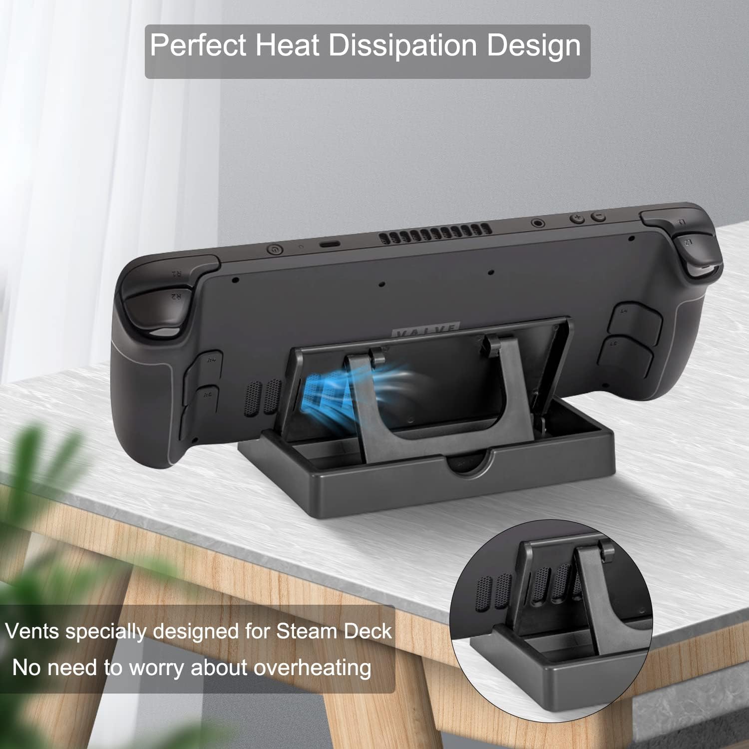 OwlTree Upgraded 2022 Stand Dock for Valve Steam Deck Cell Phone Stand, Anti-Slip Adjustable Foldable Stand Base Compatible with Steam Deck Dock Stand Accessories