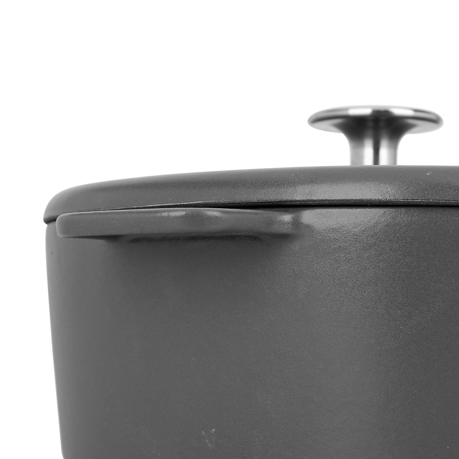 Sitram 716936 - Casseruola quadrata in ghisa smaltata, 3 litri, lunghezza 21,5 cm, larghezza 21,5 cm, altezza 9 cm, esterno e interno nero opaco, tappo in acciaio inox, tutte le fonti di calore tra