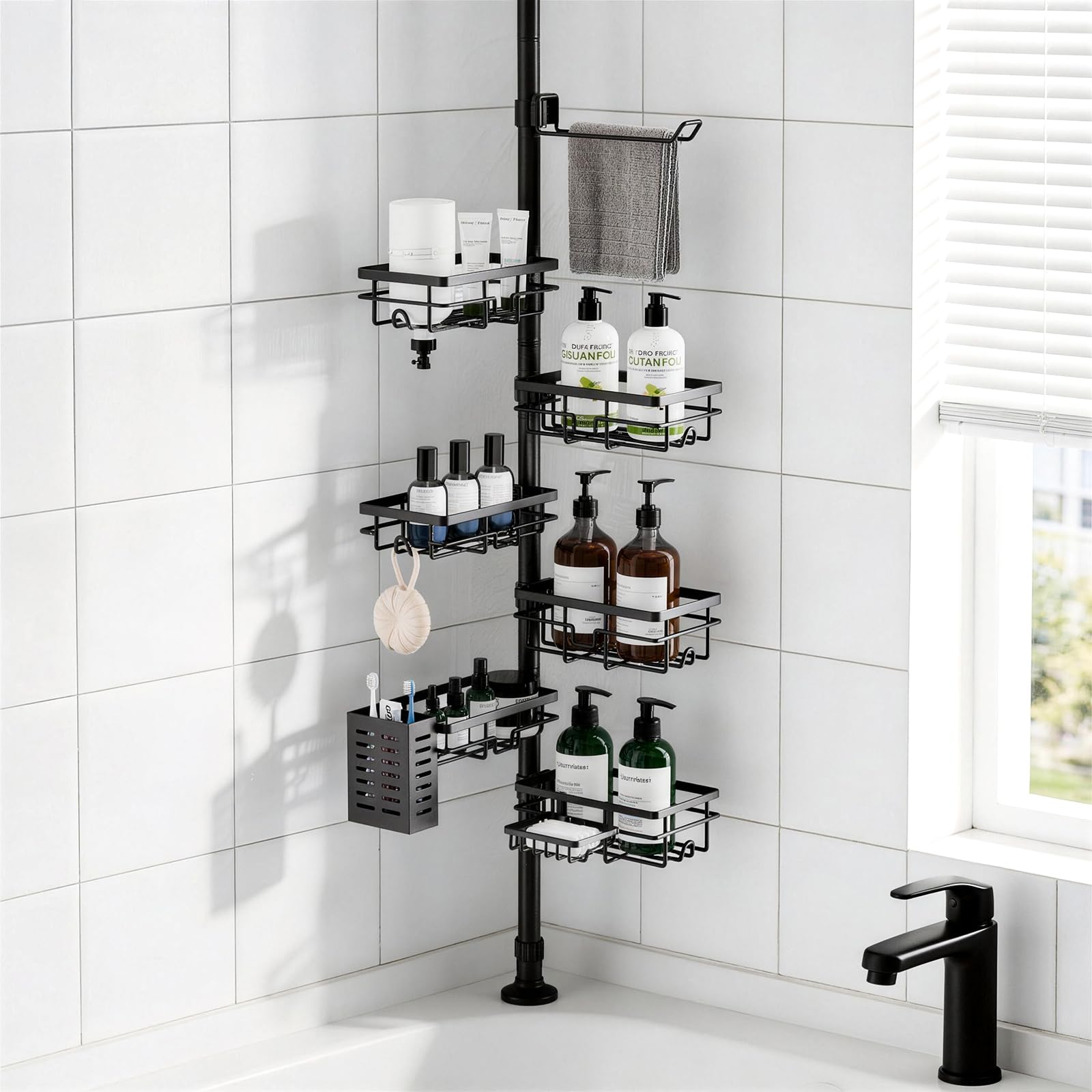 Shower Caddy Organizer Tension Pole