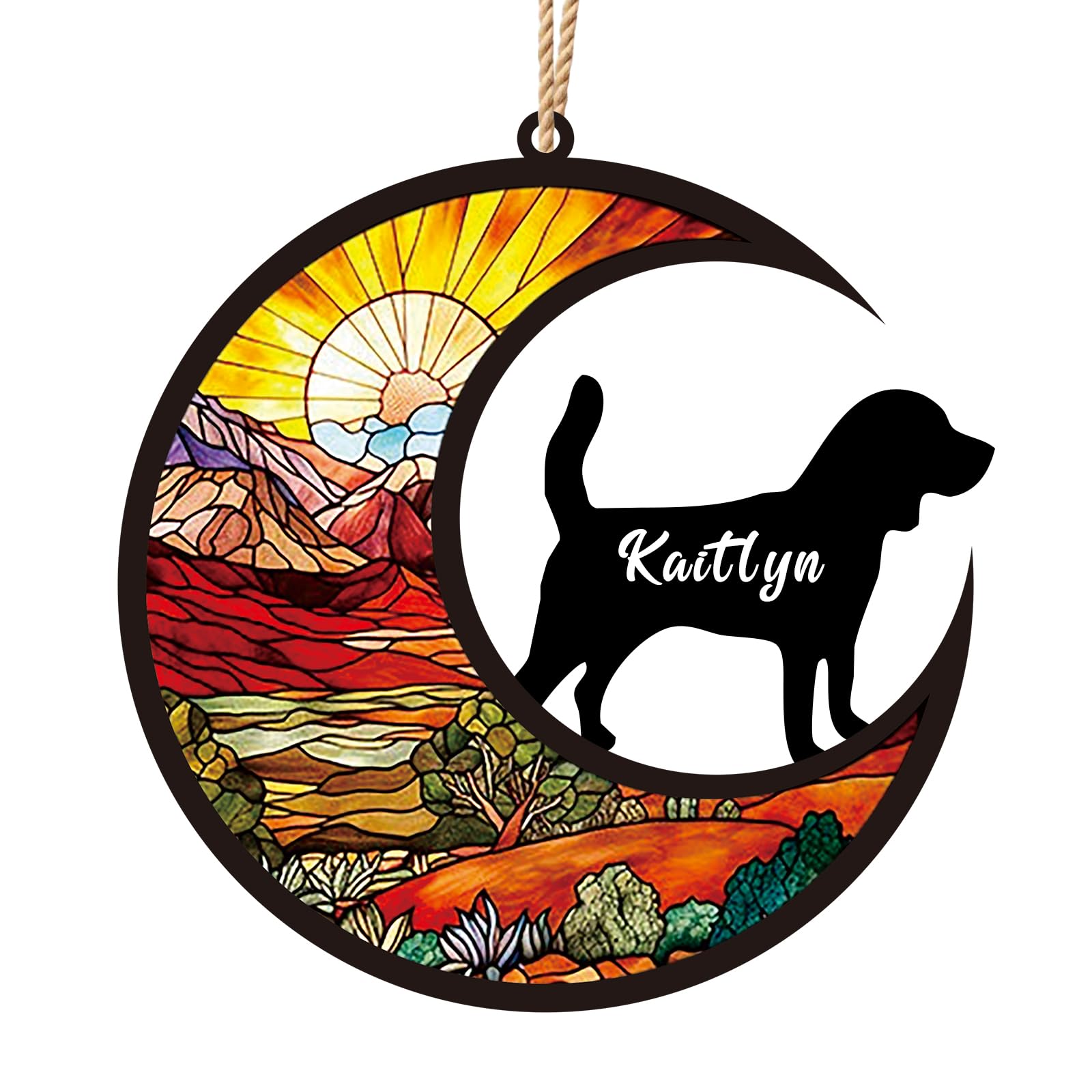 Regalos conmemorativos Personalizados para Perros, Decoración de Ventana Personalizada con el Nombre de su Perro, Regalo de Recuerdo para Mascotas, Regalo de condolencia por la pérdida de una Mascota