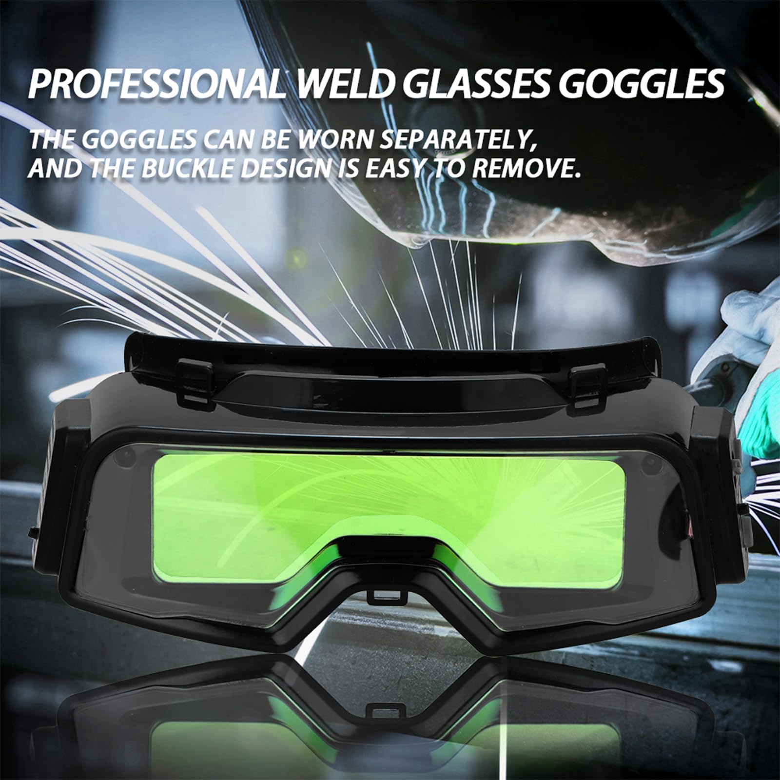 Gafas de soldadura profesionales con lente de filtro de ajuste automático, cómodas para uso prolongado, gafas de protección ocular