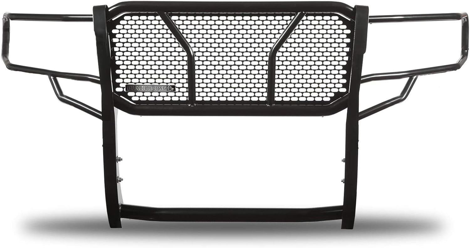 Black Horse RUGGED Heavy Duty Grille Brush Bumper Guard Modular Black Compatible with 2007-2020 Toyota Tundra|2008-2022 Toyota Sequoia-RU-TOTU07-B