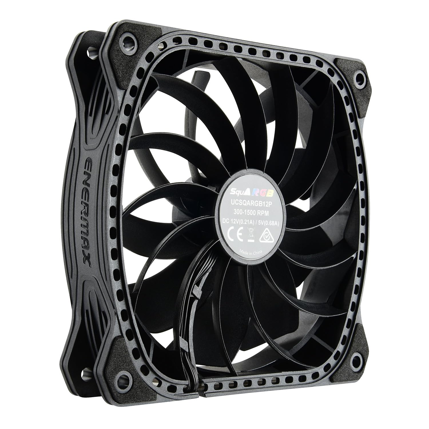 Enermax Squa 12 cm Pack of 3 (UCSQARGB12P-BP3) 120mm x 120mm x 26mm Desktop Computer Fans
