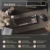 لوحة مفاتيح الألعاب السلكية RK ROYAL KLUDGE R65 مع مقبض، 60% بالمائة QMK/VIA US Layout RGB Backlit Gasket Mount لوحة مفاتيح ميكانيكية مع أغطية مفاتيح PBT، ملف تعريف MDA، مفتاح كريم قابل للتبديل ساخن 66 مفتاحًا، أسود