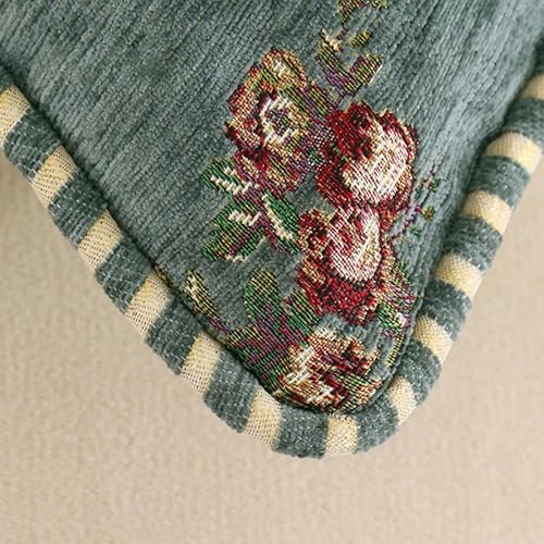 Miniatura 5 de Juego de 2 fundas de almohada vintage rojas para sofá, fundas de almohada victorianas de 18 x 18 pulgadas, almohada de entrada para banco y sala de