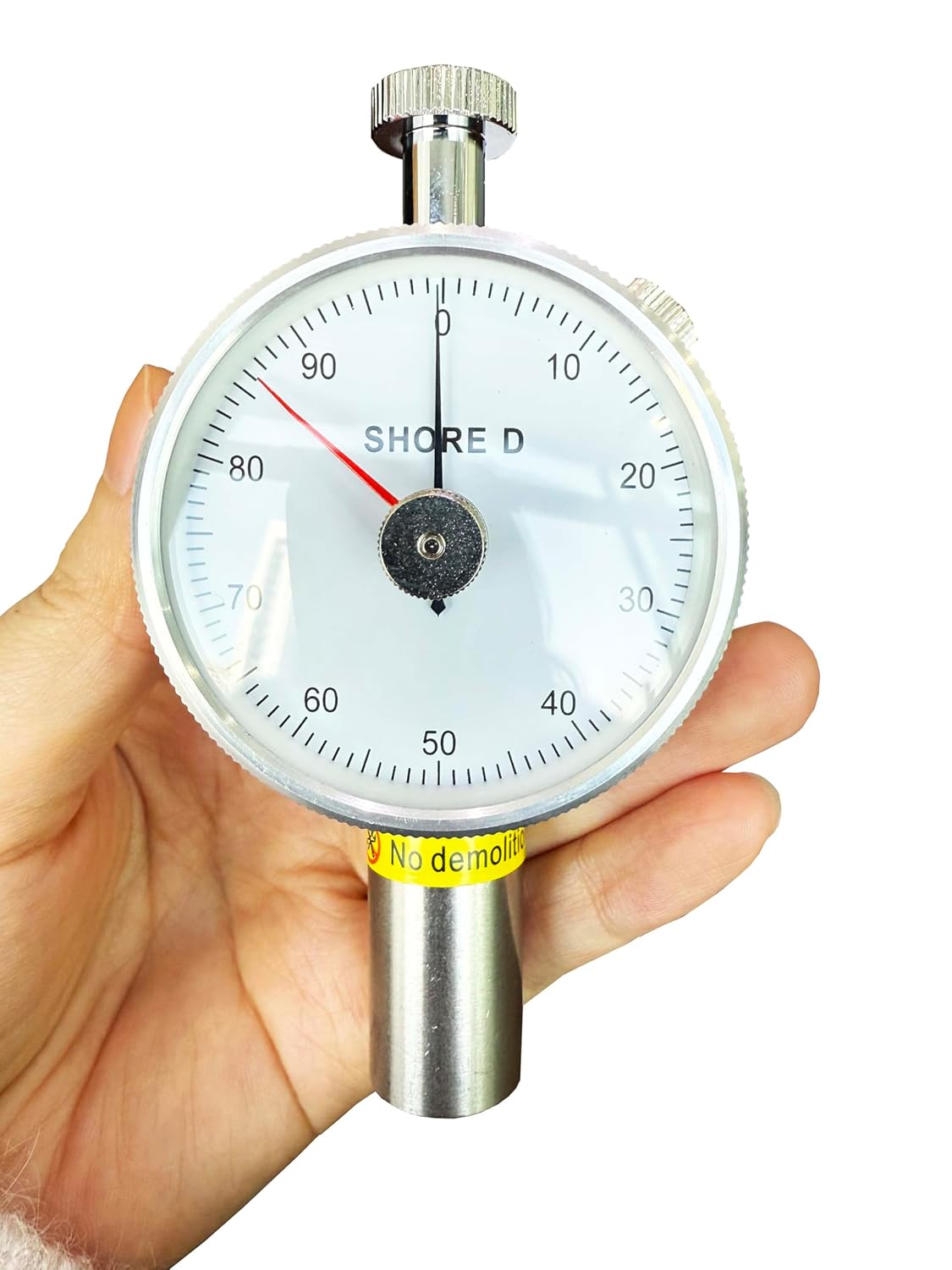 Double Needle Shore D Durometer Shore D Hardness Tester for Hard Rubber Hard Resin Acrylic Glass Cushiony Plastic Cement Printing Plates Flooring Bowling Ball Etc with Measure Range 20 to 90 HD