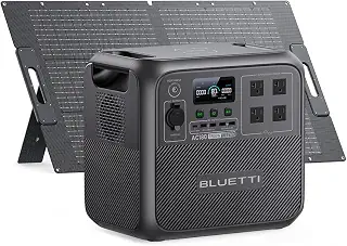 BLUETTI ポータブル電源 ソーラーパネルセット AC180 1152Wh/1800W 100Wソーラーチャージャー 太陽光発電セット APP遠隔操作 UPS機能付き 電力リフト機能付リン酸鉄 蓄電池 デュアル急速充電 純正弦波 MPPT制御 家庭アウトドア両用バックアップ電源 キャンプ/車中泊/防災グッズ/地震停電時に非常用電源 11台デバイス同時充電可 50Hz/60Hz対応 防災協会推奨