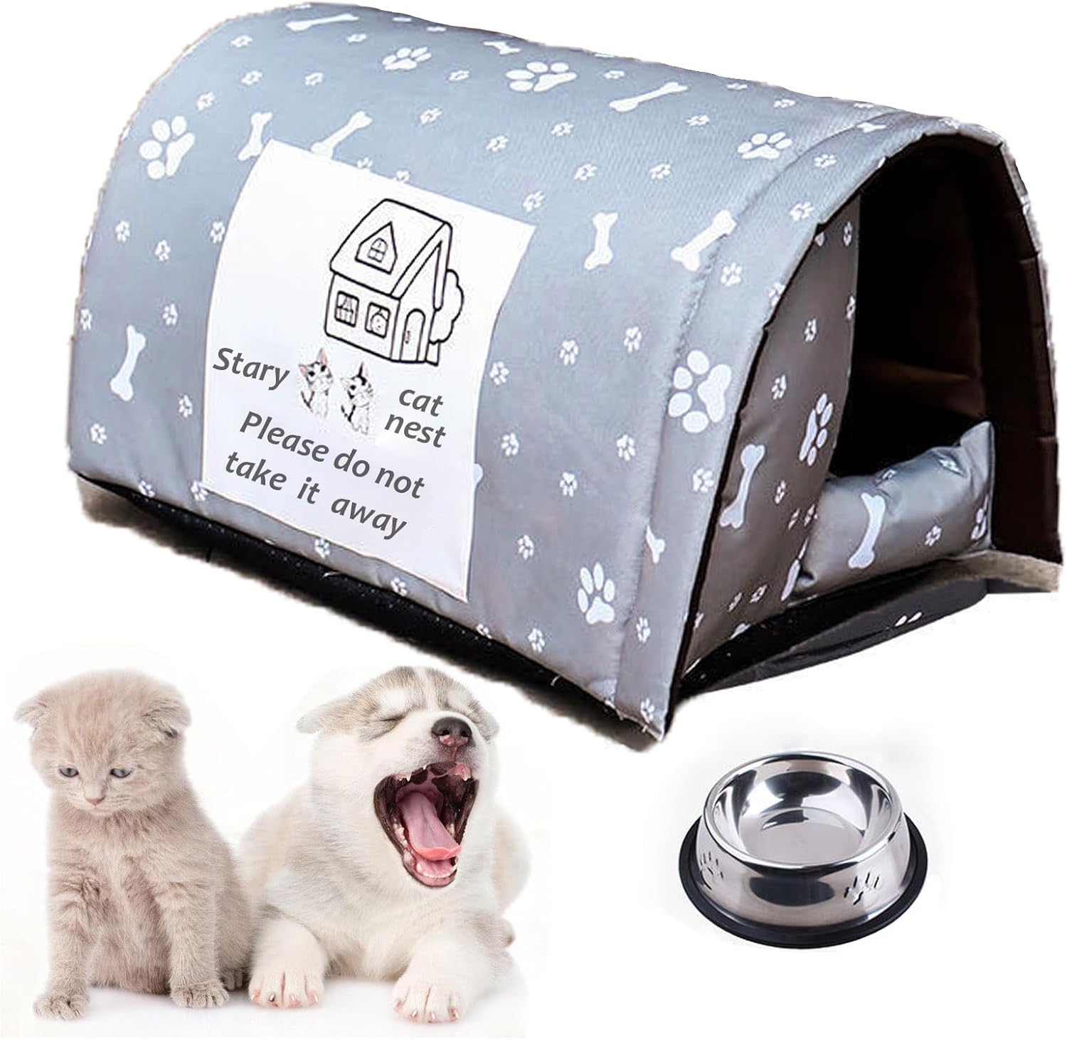 Cat House for Outdoor Cats in Winter, Thickened