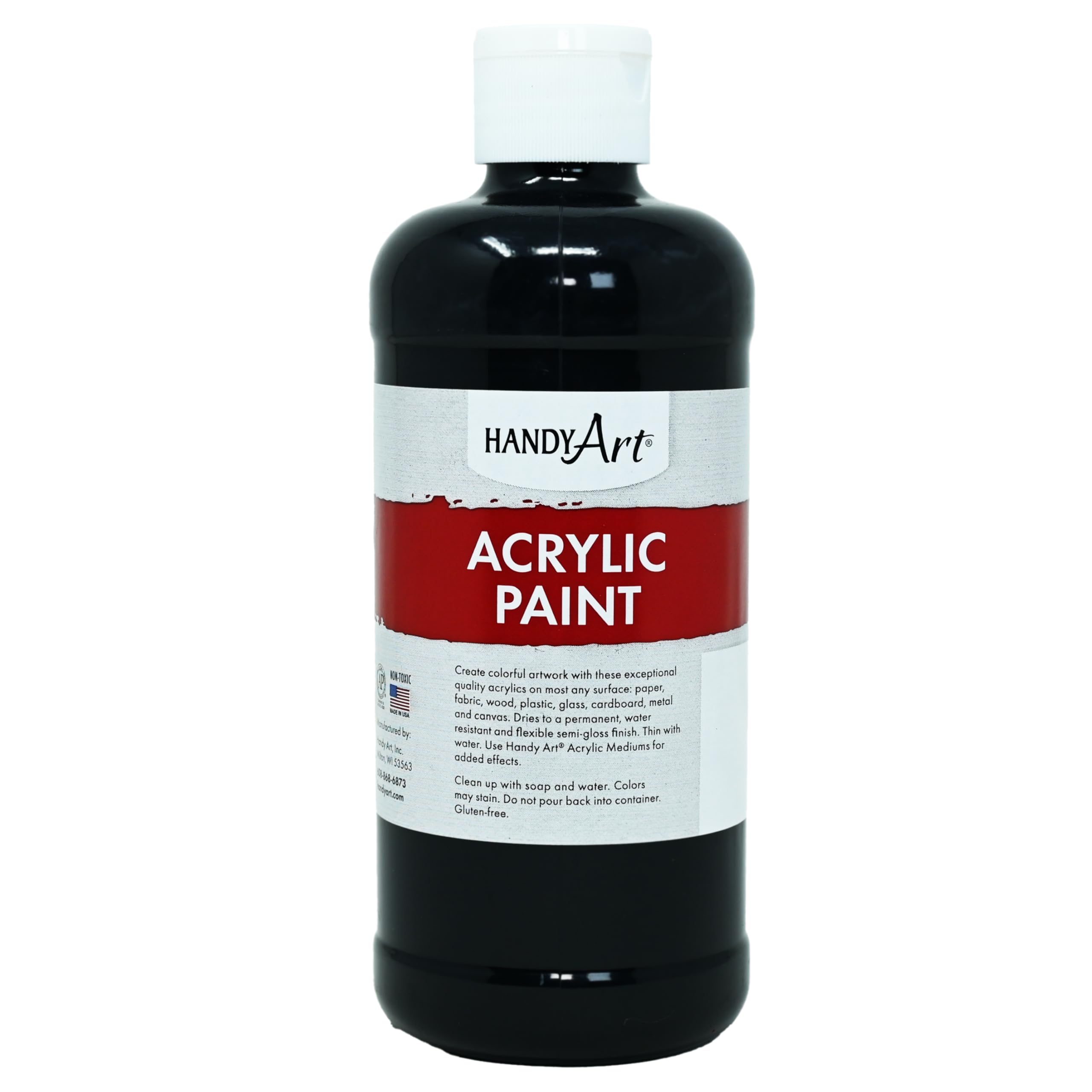 Handy Art Student Acrylic Paint 16 ounce, Mars Black