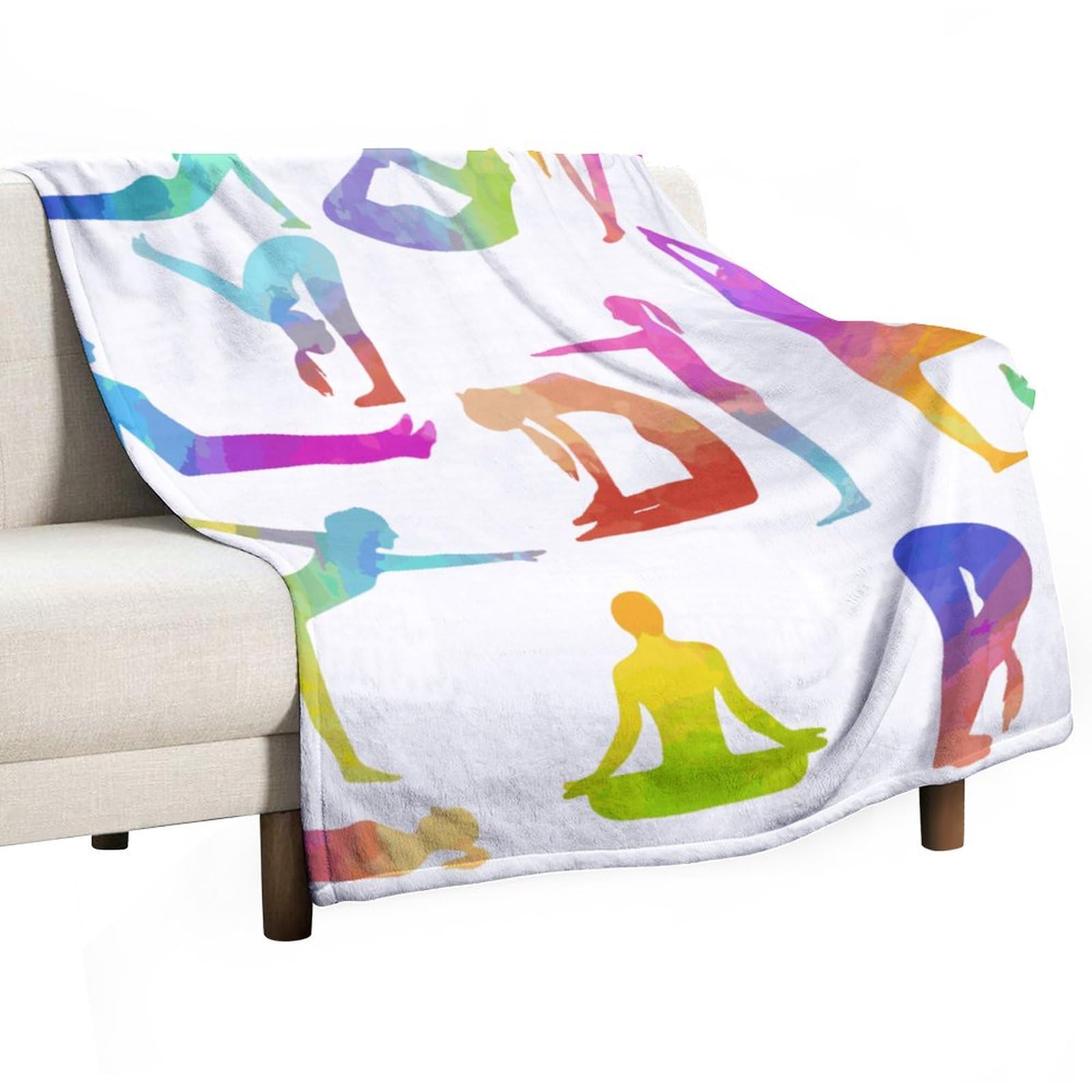 Dgsxynth Flannel Blanket, Gymnastics Throw Blanket for Couch Sofa Bed Office, Soft And Comfortable Without Pilling