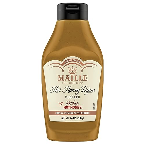 Maille X Mikes Hot Honey Edition Special Condimento salado y dulce con una patada picante de miel caliente Dijon mostaza sin gluten estable en el