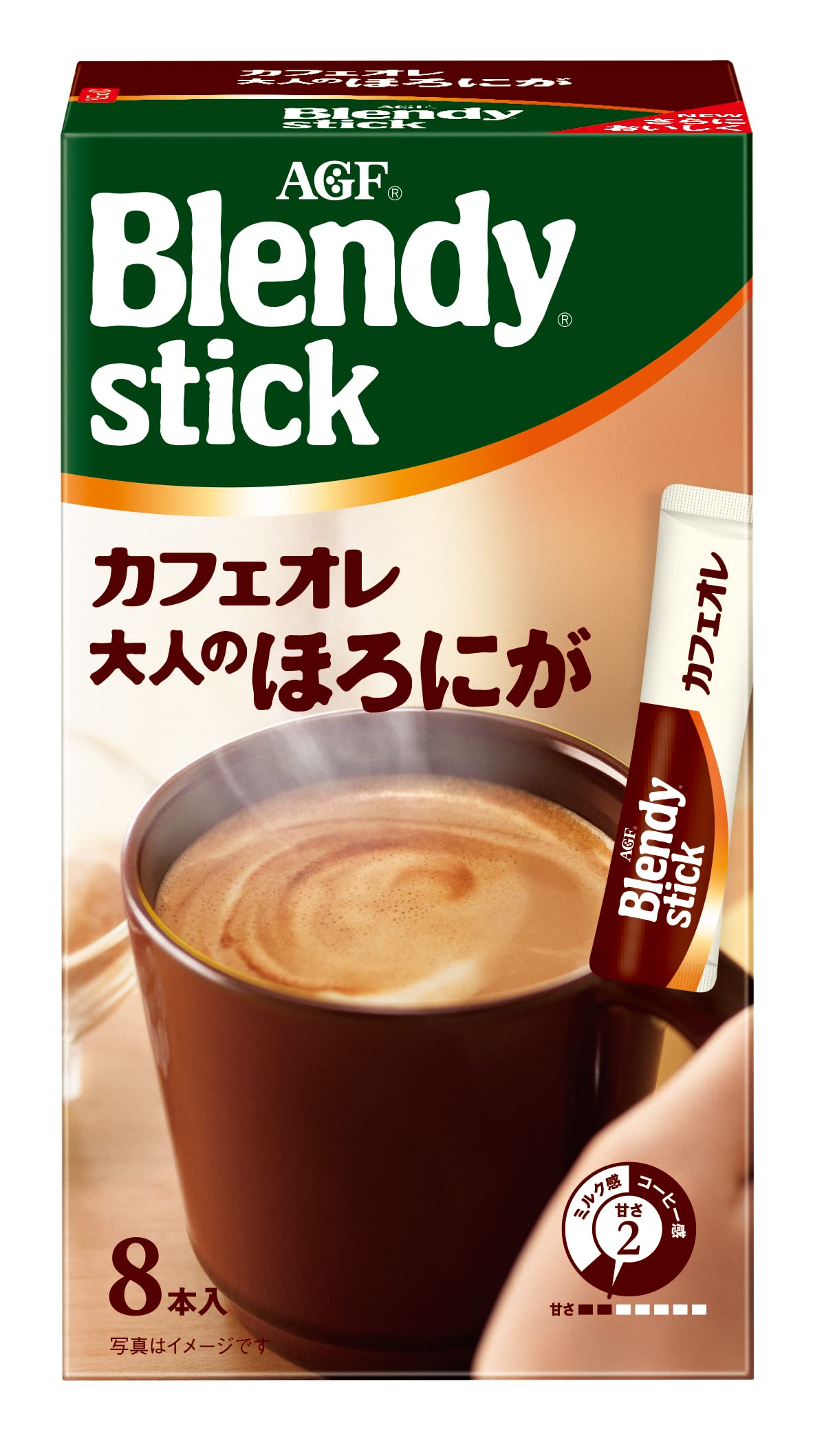AGF ブレンディスティック カフェオレ 大人のほろにが 8本