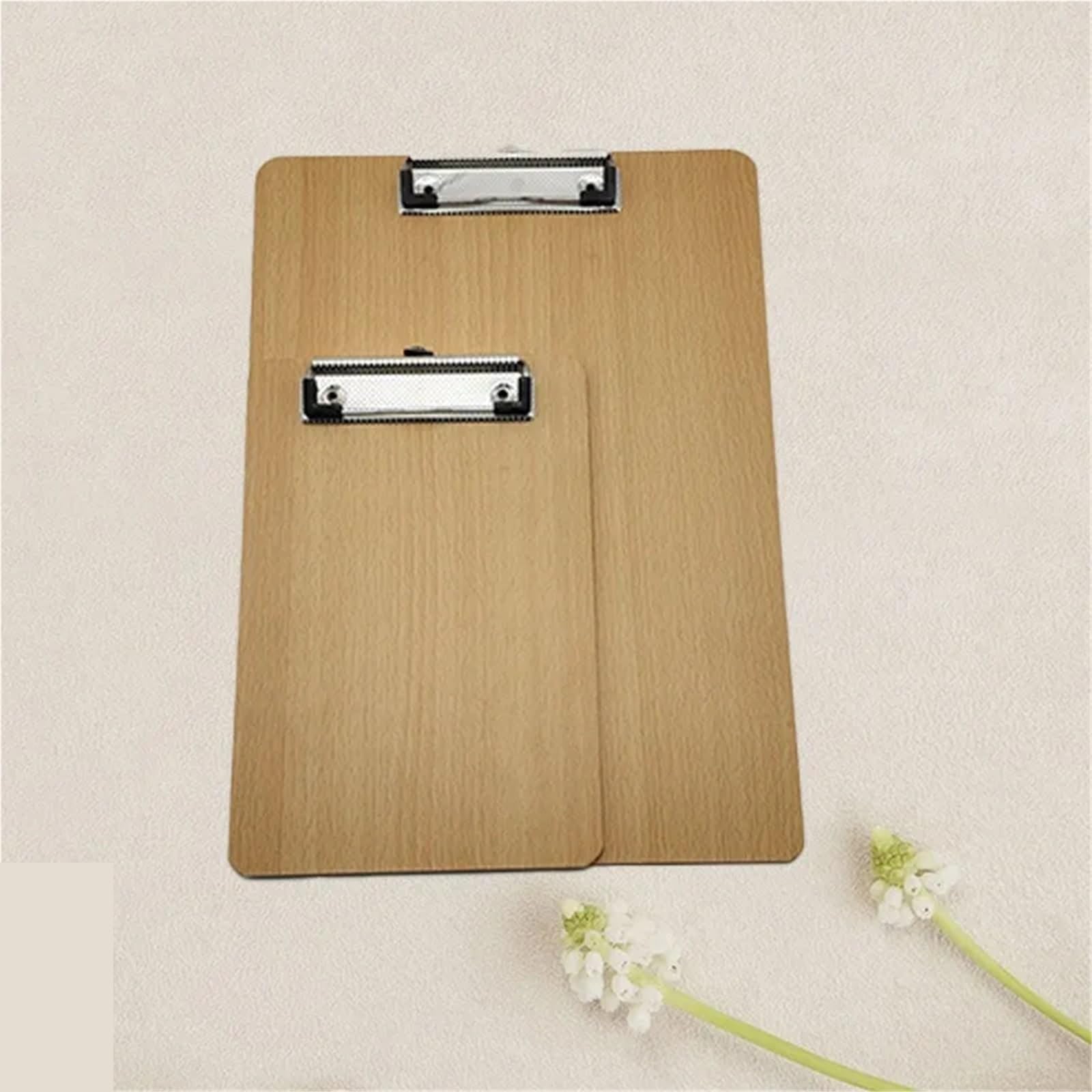 3PCS Zwischenablage Verdickte Holzbrett Clip Holz Schreibmatte Bord Test Papier Daten Ordner Einfache Und Praktische Fürs Büro(A4)