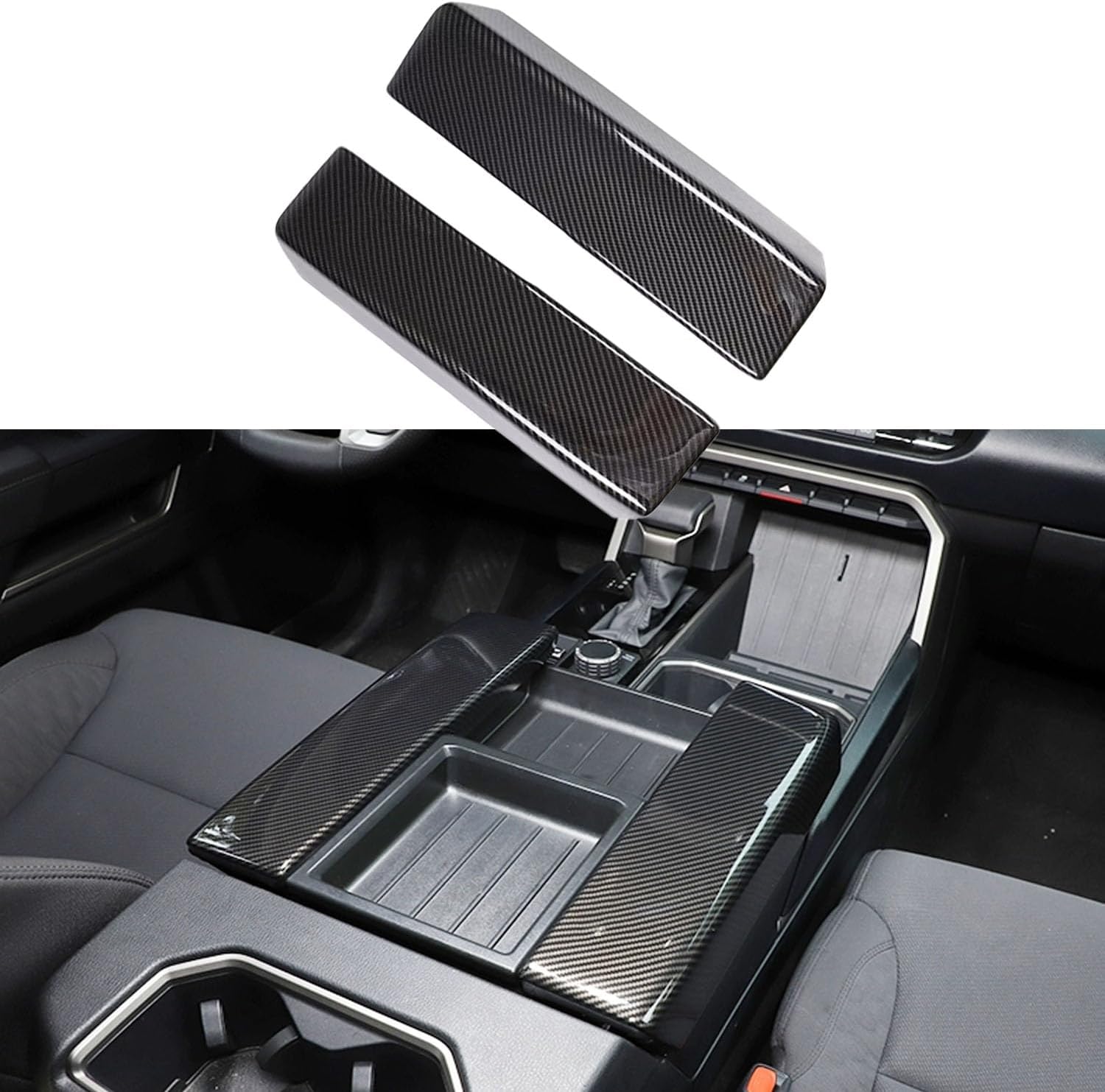 Car Center Console Armrest Protector Cover Compatible with Toyota Tundra 2022-2025 Sequoia 2024 Central Armrest Seat Storage Box Cover Cushion Lid Protector Pad