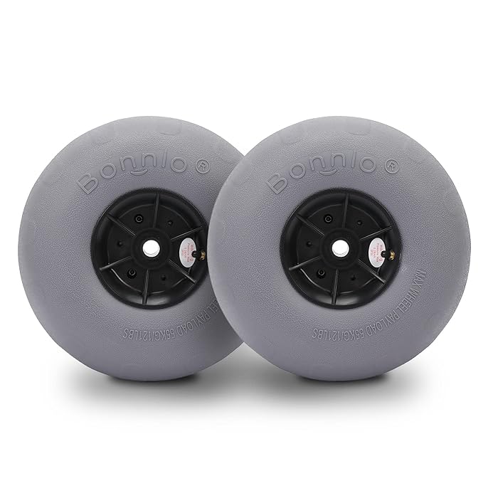 Buy Bonnlo 12" Balloon Wheels Beach Cart Tires Replacement Big Sand