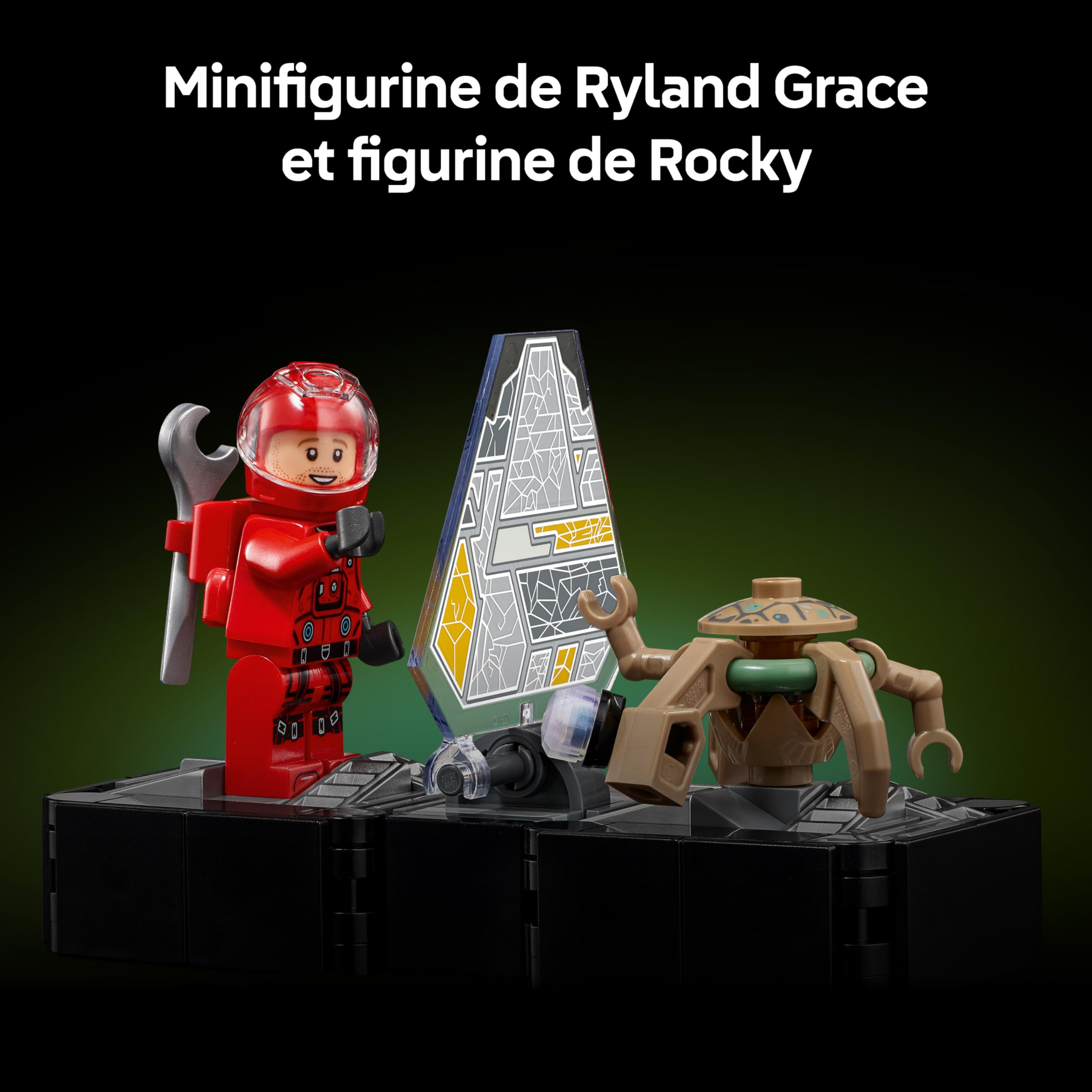 LEGO Icons Projet Dernière Chance - Maquette Miniature de Vaisseau Spatial pour Adulte - Décoration - Minifigurine Ryland Grace & Figurine Rocky - Cadeau Science-Fiction pour Fan du Livre & Film 11389