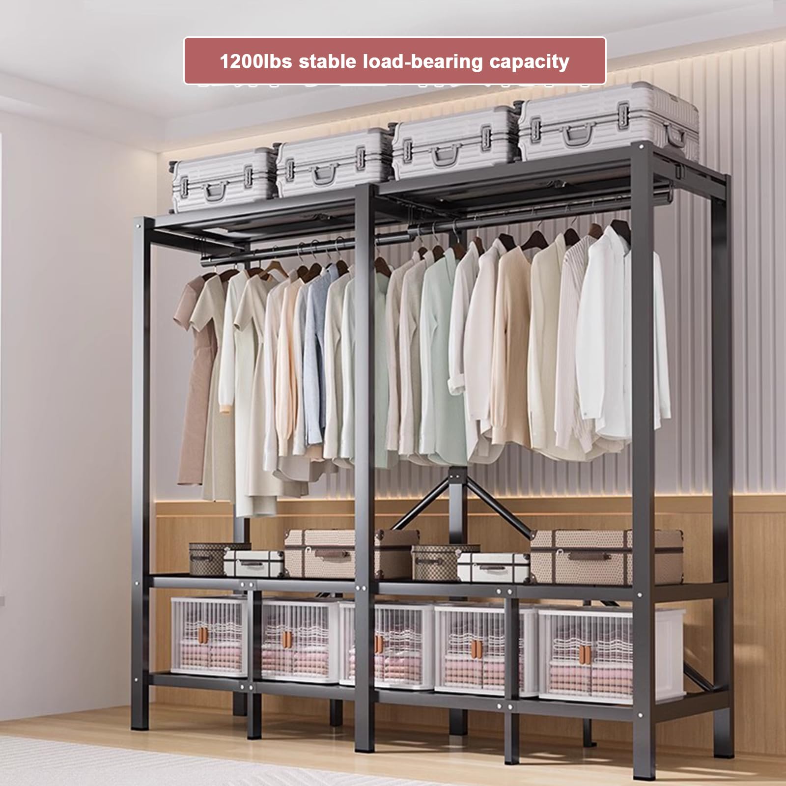 Heavy Duty Commercial Clothes Rack Wardrobe Heavy Duty Clothes