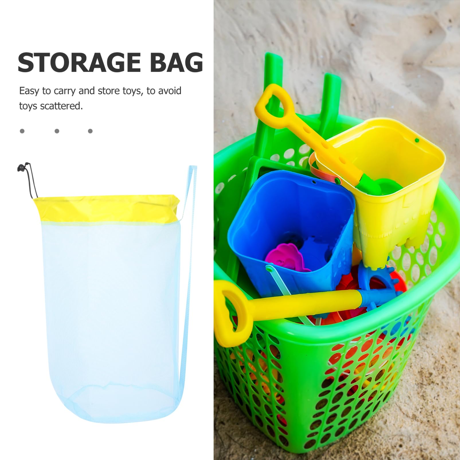 GALPADA 5stücke Portable Mesh Strandtasche Mit Kordelzug Robuste Und Leichte Strandtasche Für Junge Mädchen Zur Aufbewahrung Von Sandspielzeug Und Schwimmausrüstung Für Urlaub Am