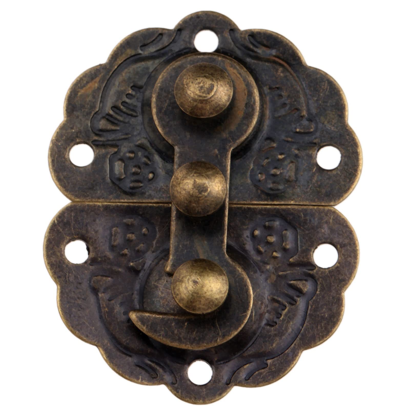 SFJSFIMQ Latch Lock Latch Hasp Furniture Hardware Decorative Latch Wooden Jewelry Box Hasp Pad Chest Lock