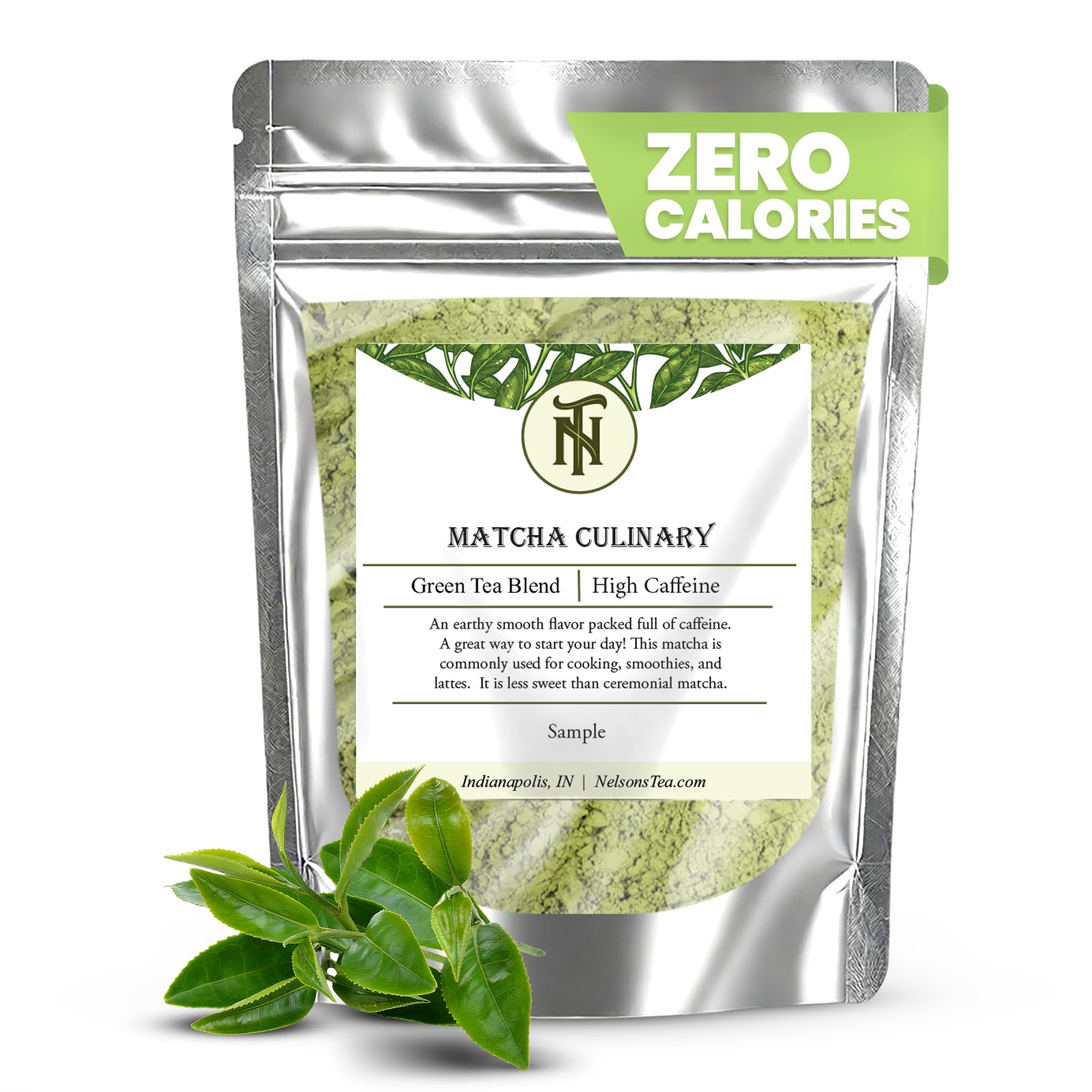 Nelsons Tea Organic Matcha Powder Premium Culinary Grade Green Tea for Lattes Smoothies Cooking Versatile Ideal for Healthy