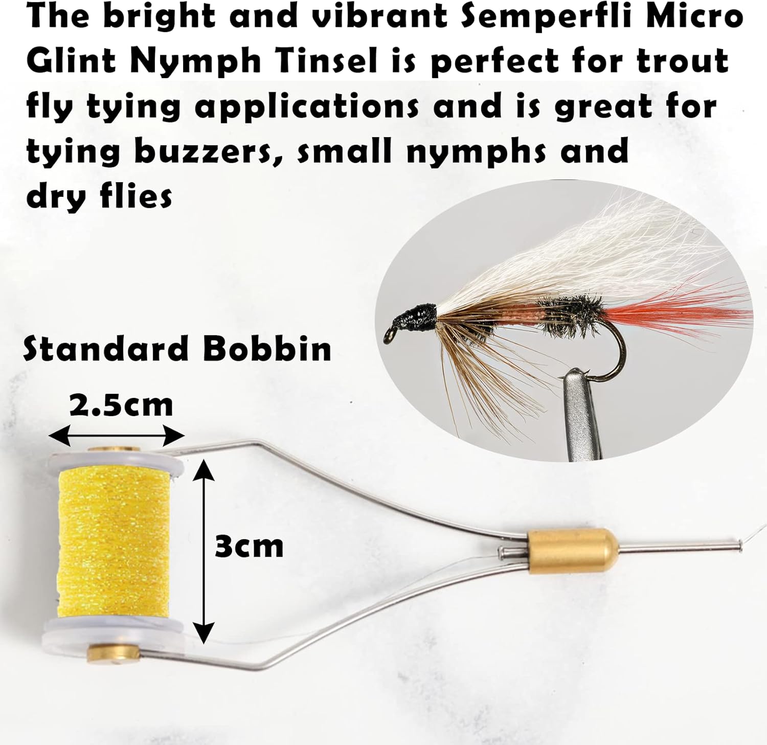 Riverruns Micro Glint Nymph Thread, Holo Flat Tinsel, Fluo Thread Fly Tying Material Proudly from Europe Trigger to The Fish