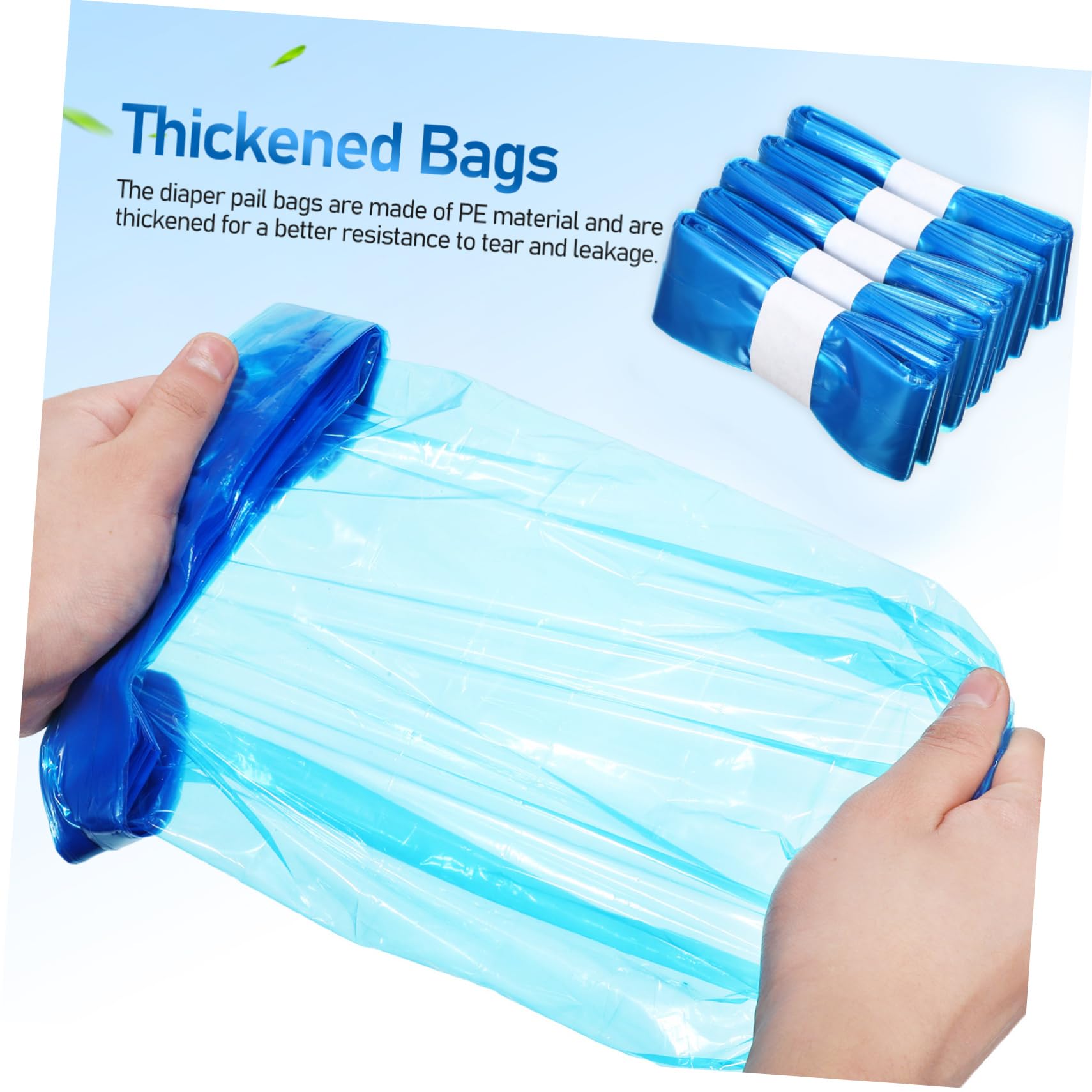 FOMIYES 5pcs Diaper Bucket Potty Chair Liner Scented Diaper Pail Bag Kitchen Trash Bags Diaper Garbage Bags Diaper Disposal Bag Diaper Pail Liners Diaper Pail Refills or Blue