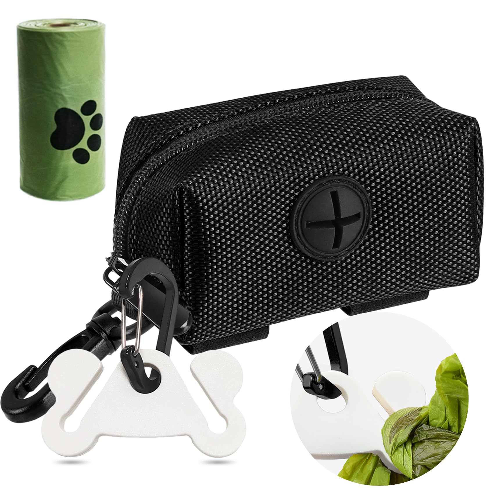 Hilihali Dog Poop Bag Holder for Leash Attachment Dog Poop Bag Dispenser Dog Waste Bag Dispensers Dog Poop Bag Holders Fit Dog Leash Accessory With