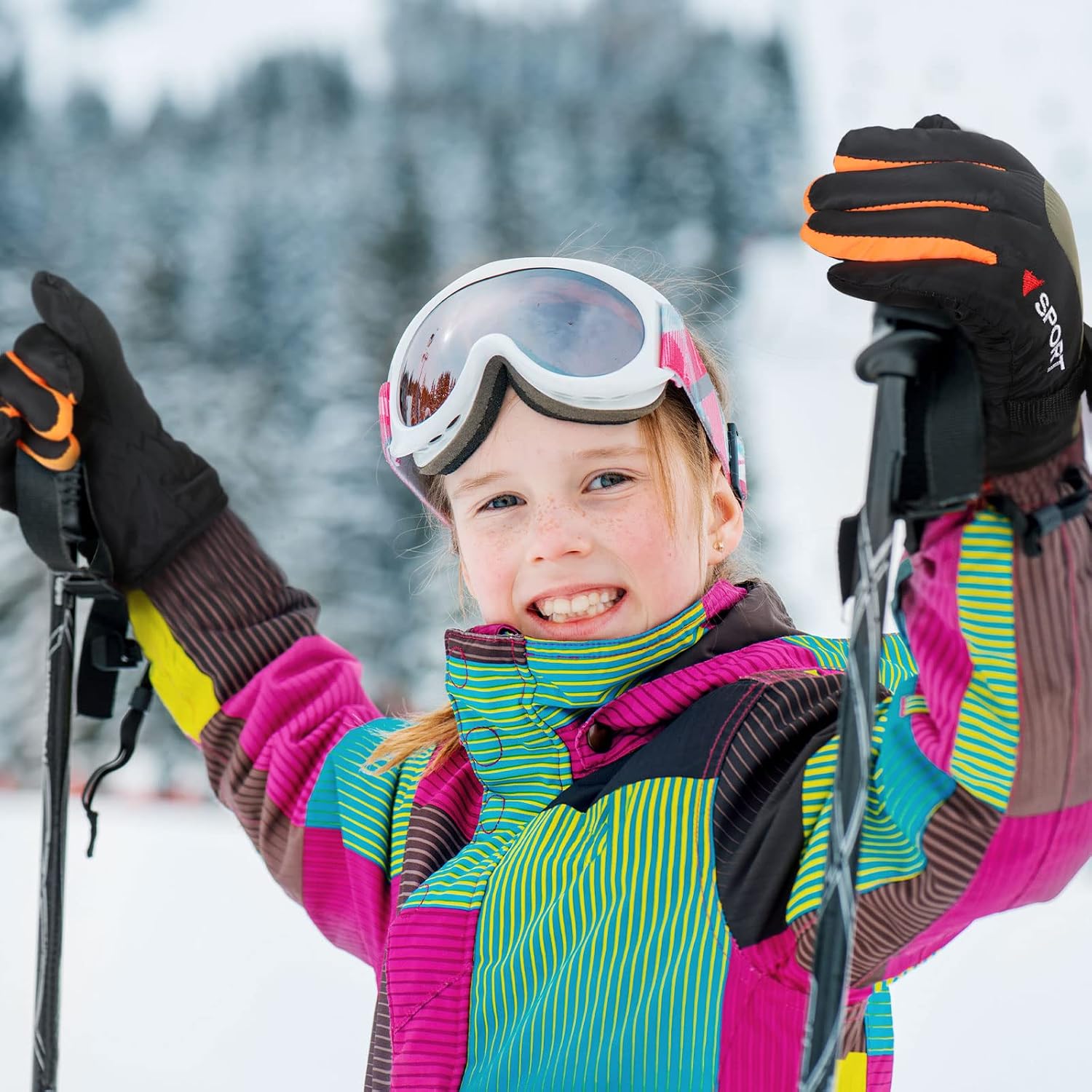 Hicarer 4 Pairs Winter Gloves for Kids