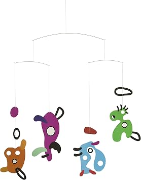 Museum Jorn Hanging Mobile - بطاقة فاخرة مقاس 24 بوصة - مصنوعة يدويًا في الدنمارك بواسطة Flensted