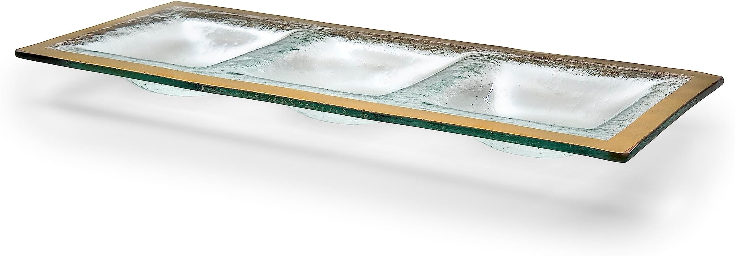 Roman Antique Gold Three Section Tray