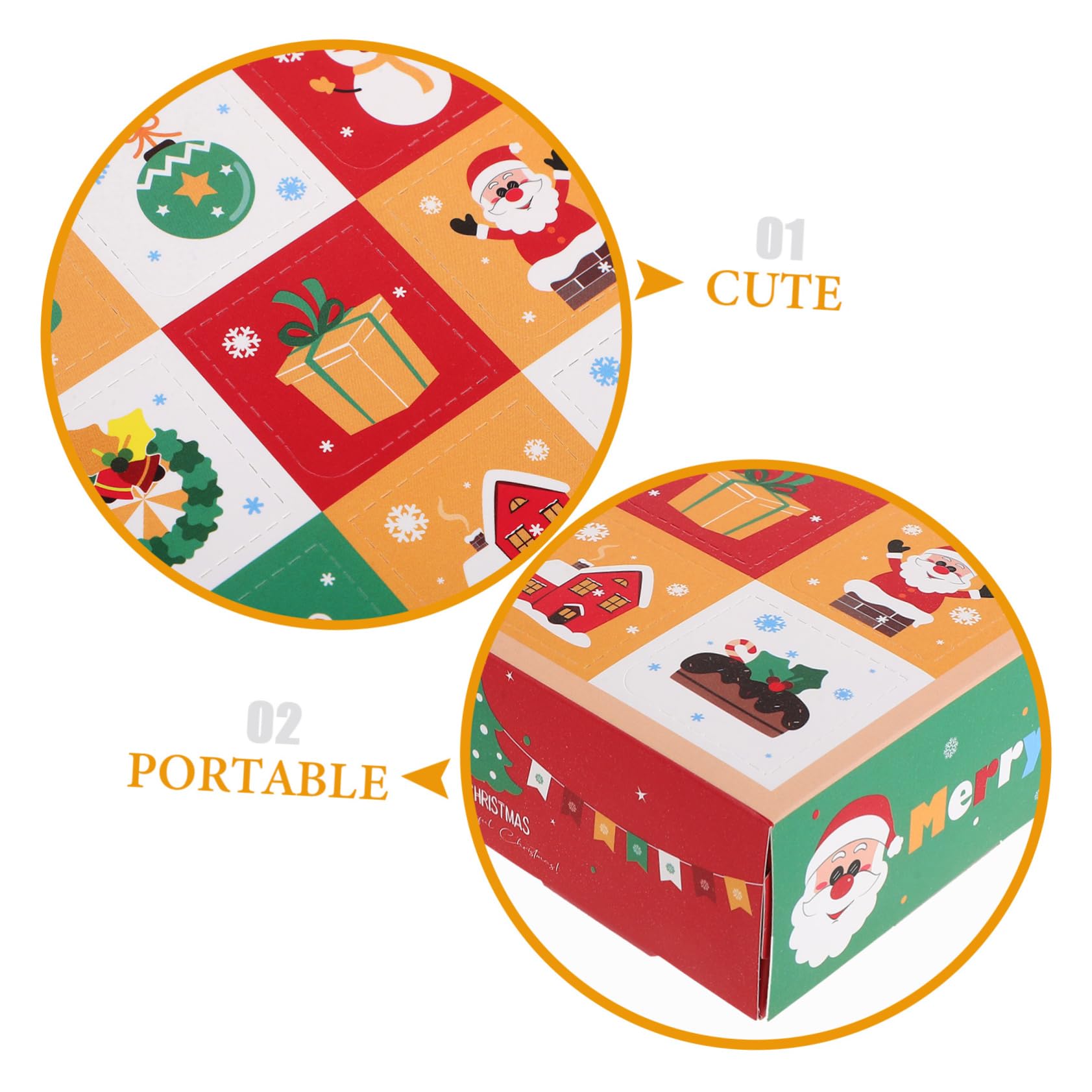 Zerodeko Caja De De Con Compartimentos De Unidades Para Navidad Caja Vacía Para Dulces Y Detalles Festivos Para Fiestas Y Celebraciones Navideñas 5 Piezas X 4