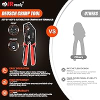 Vista 4 de JRready DT Kit de conectores Deutsch, conectores impermeables IP68 de 2, 3, 4, 6, 8 y 12 pines, herramienta de crimpado Deutsch, pines estampados