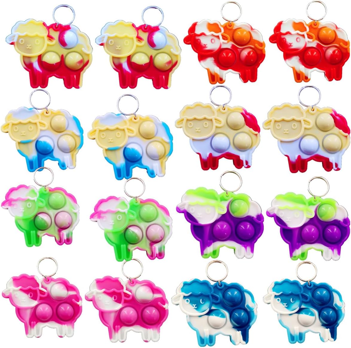 Amazon.com: 24 Packs Sheep Bulk Mini pop Fidget Gift for Holiday Boys ...