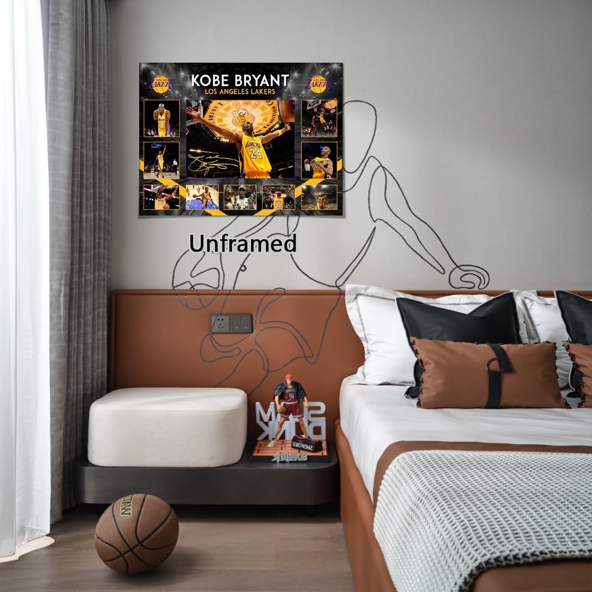 LPAIWXY Kebo Brynat Dunk poster For Fans Kids room Bedroom wall Decor-Basketball Kebo Brynat Signed Posters Canvas Prints Picture For Teen Boy girls Gifts - 4