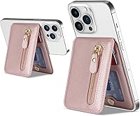 Vista 10 de Cavor Compatible con Magsafe Wallet, soporte ajustable, cartera magnética para iPhone 17/16 Pro Max/14 Pro/15/14 Plus/13/12, tarjetero Magsafe