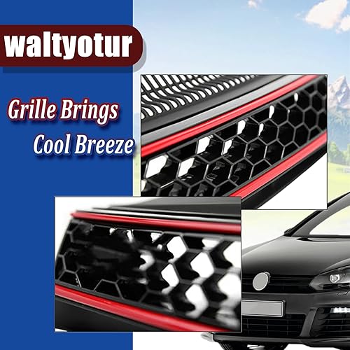 Miniatura 3 de Reemplazo de malla de panal de rejilla de capó superior delantera para Golf MK6 2010 2011 2012 2013