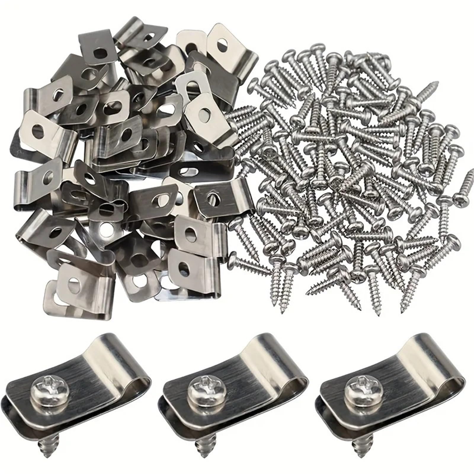 Plastic U-Shaped Wire Cage Clips 300Sets of Metal Livestock Fence Clips R-Type Wire for Securing and Organizing Harnesses and Fencing