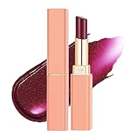 Vista 22 de Oulac Lápiz labial Warm Pink Shine - Lápiz labial hidratante con brillo, bálsamo labial con tinte, acabado jugoso con brillo transparente, fórmula