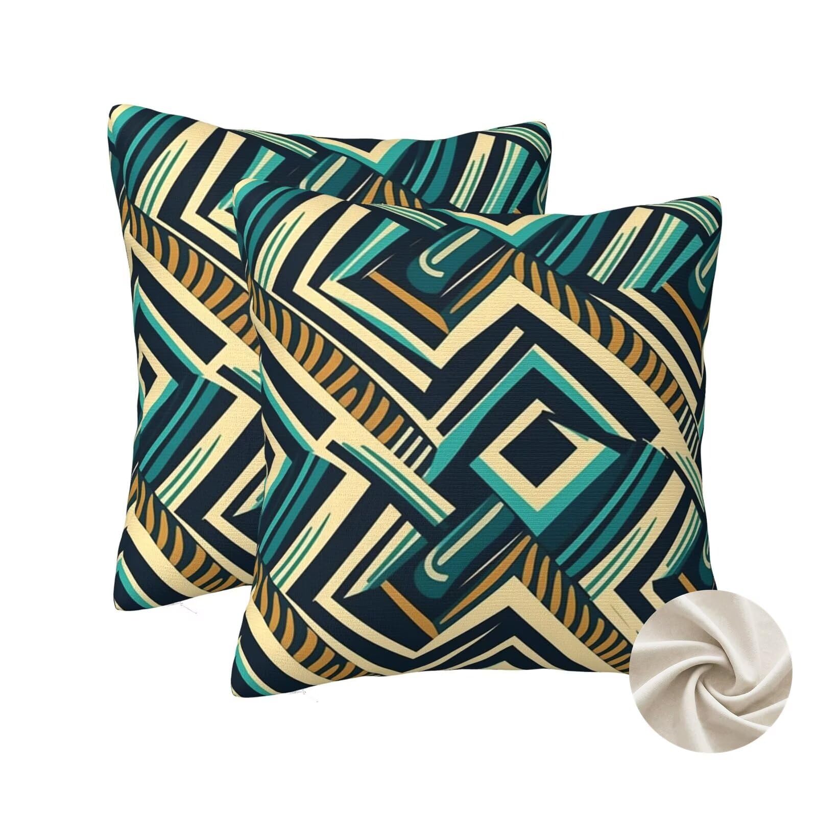 Housse de coussin Maroc 60x60 cm lot de 2 pour grand coussin décoratif