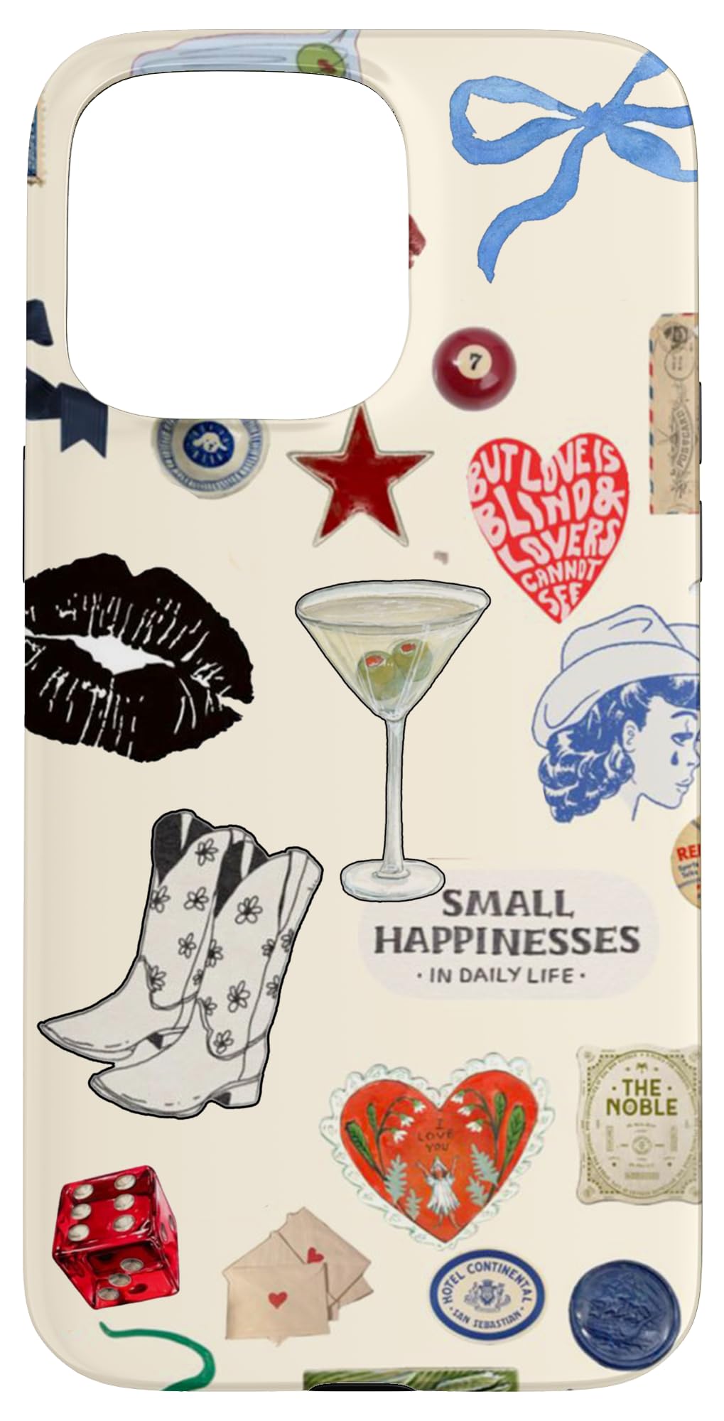 Aesthetic Vintage Coastal Cowgirl Lucky Preppy Collage Case for iPhone 15 Pro Max