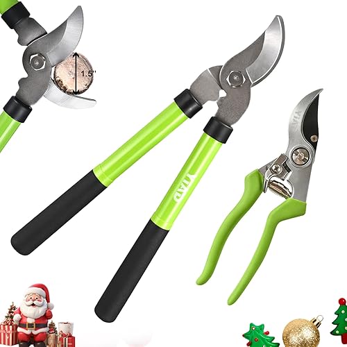 Cortador de ramas de 15 pulgadas para cortar árboles, cortadora de árboles de derivación, hoja resistente al óxido, capacidad de corte de hasta 1.5