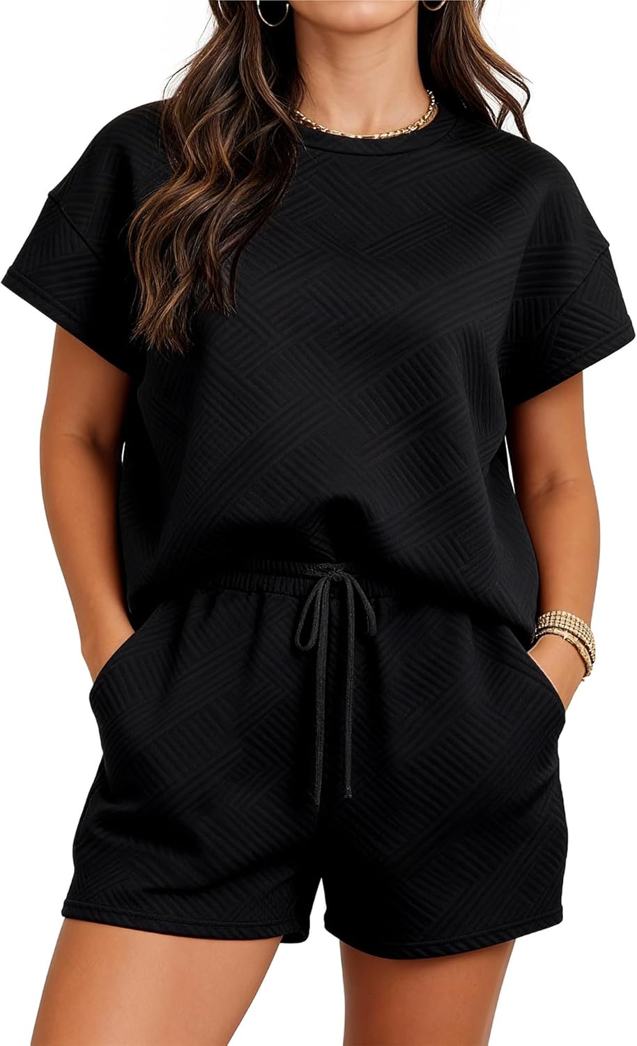 MOEENCN Womens Sets 2 Piece Outfits Sweatsuits Casual Lounge Jogger Sets Sweat Shorts Set Travel Matching Clothing