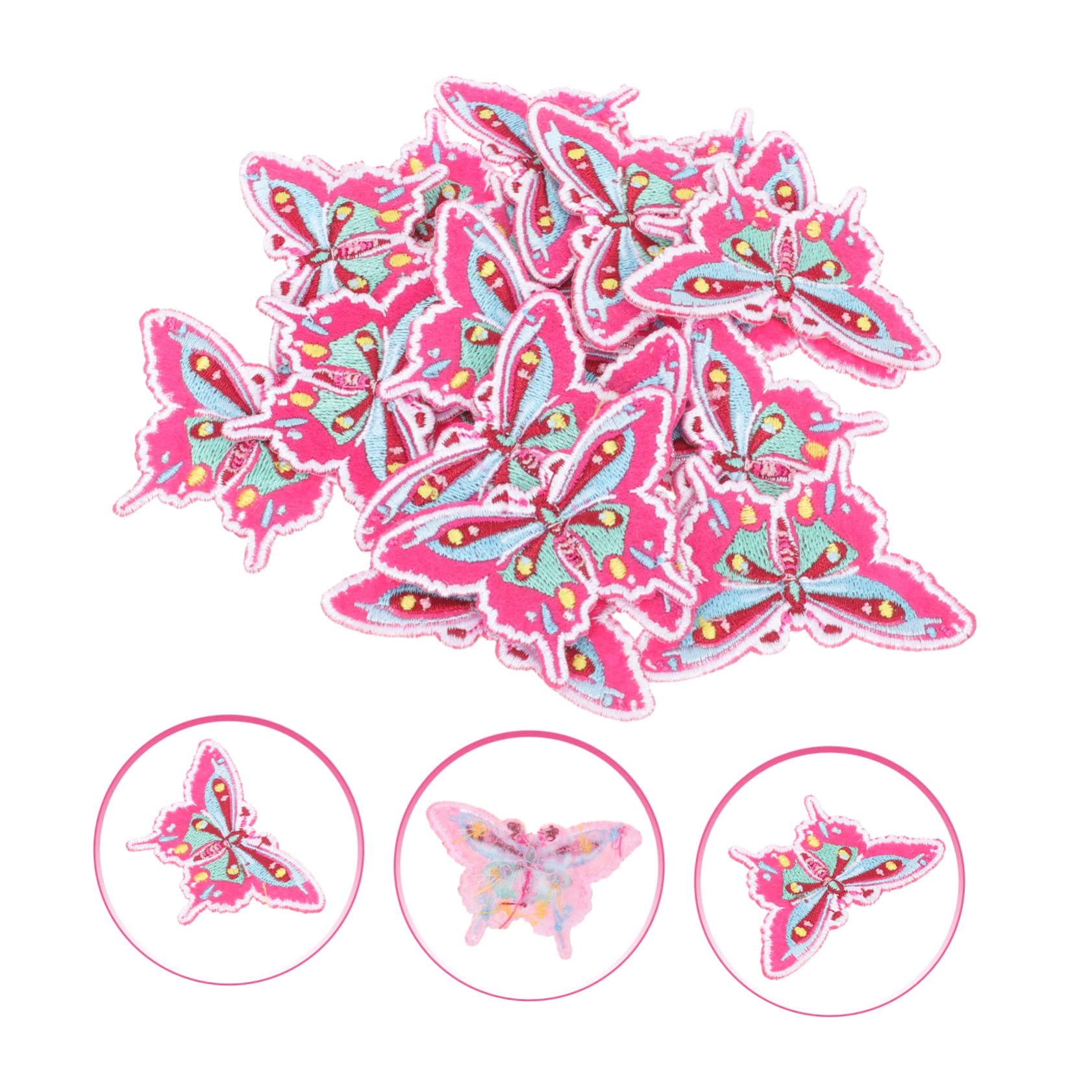 Lurrose 100pezzi Patches Appliques Adesivi Per Decorazioni e Riparazioni Abbigliamento Per Jeans Borse e Accessori