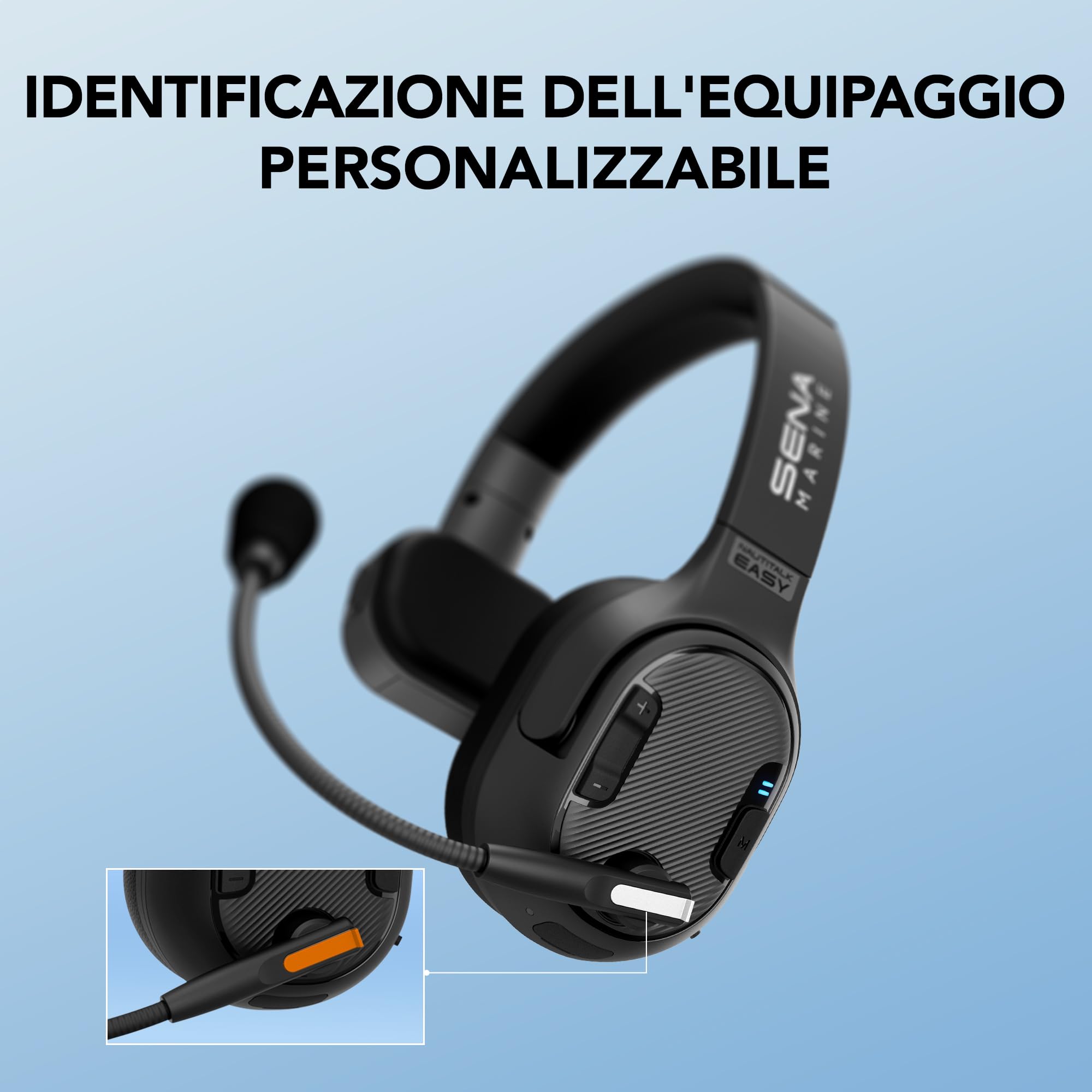 Sena Nautitalk Easy Cuffie da Comunicazione Mono-Orecchio con Mesh intercom