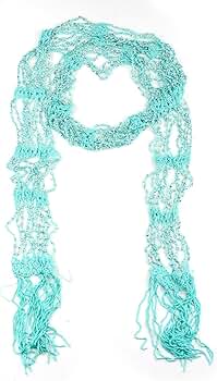 小物 itimi beads scarf Floral patchwork and metal dice Charm scarf